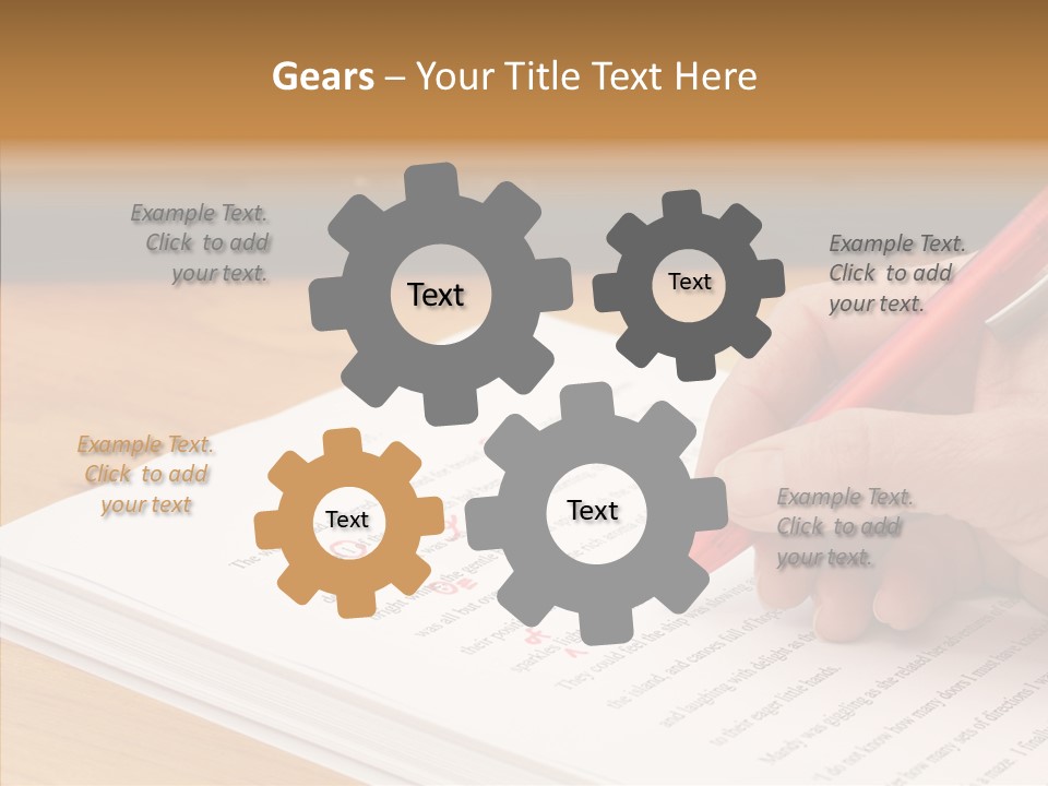 Write Text Work PowerPoint Template
