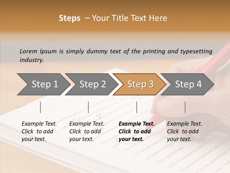 Write Text Work PowerPoint Template