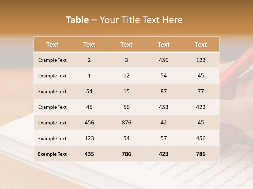 Write Text Work PowerPoint Template