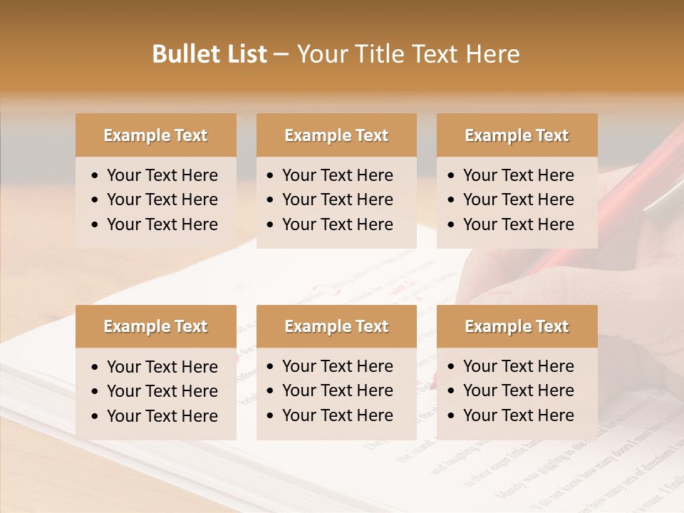 Write Text Work PowerPoint Template