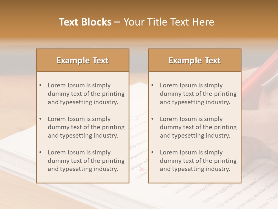 Write Text Work PowerPoint Template
