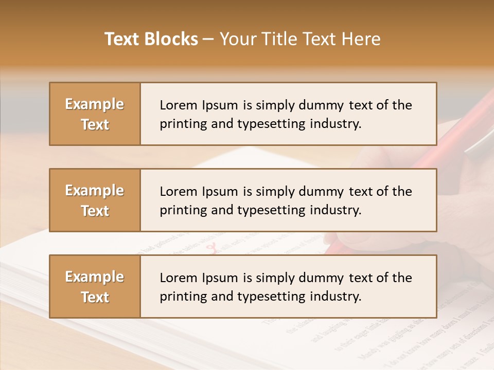 Write Text Work PowerPoint Template