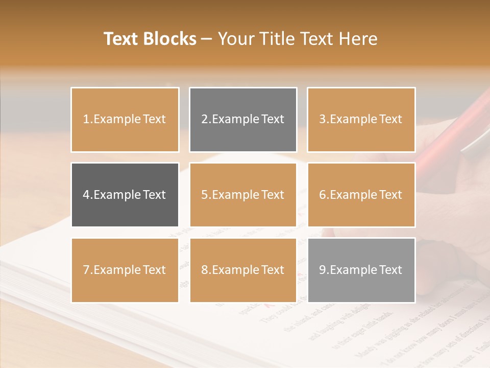 Write Text Work PowerPoint Template