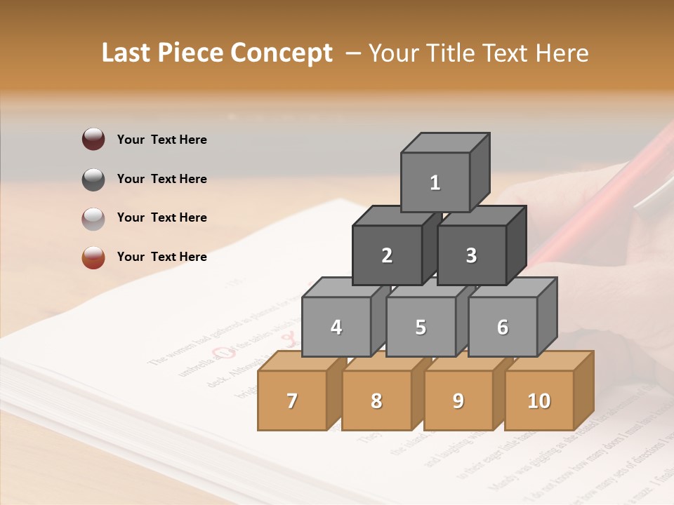 Write Text Work PowerPoint Template