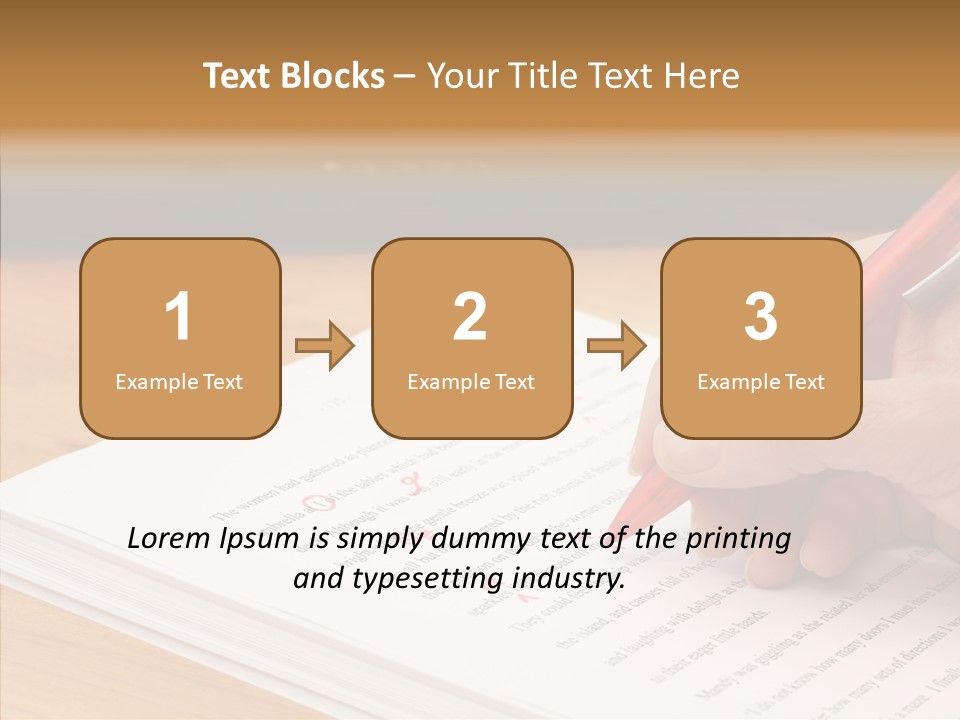 Write Text Work PowerPoint Template