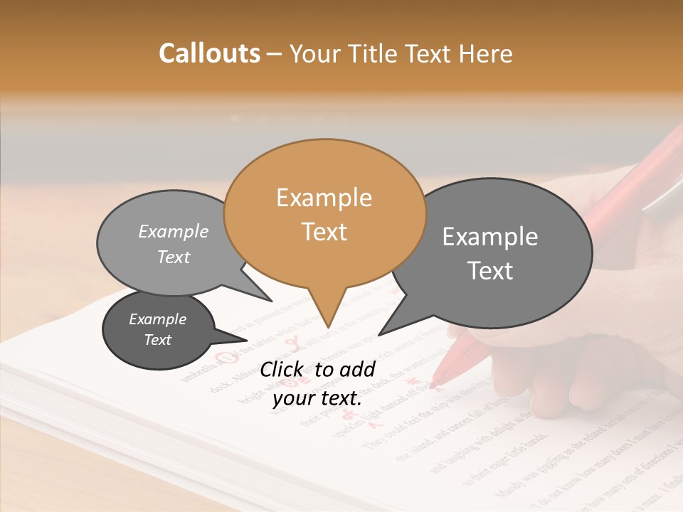 Write Text Work PowerPoint Template