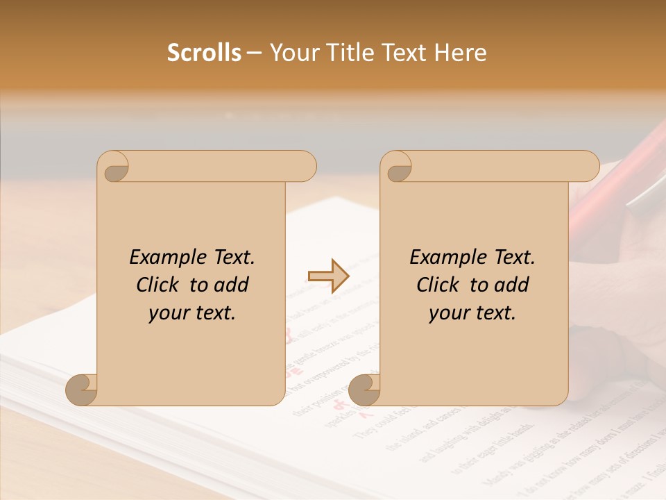 Write Text Work PowerPoint Template