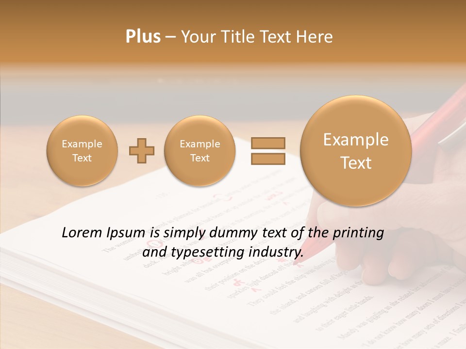 Write Text Work PowerPoint Template