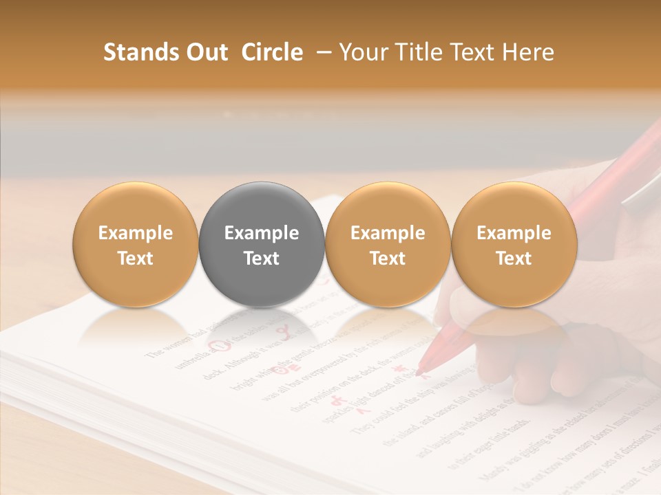 Write Text Work PowerPoint Template