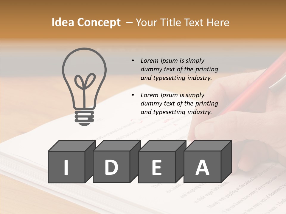 Write Text Work PowerPoint Template