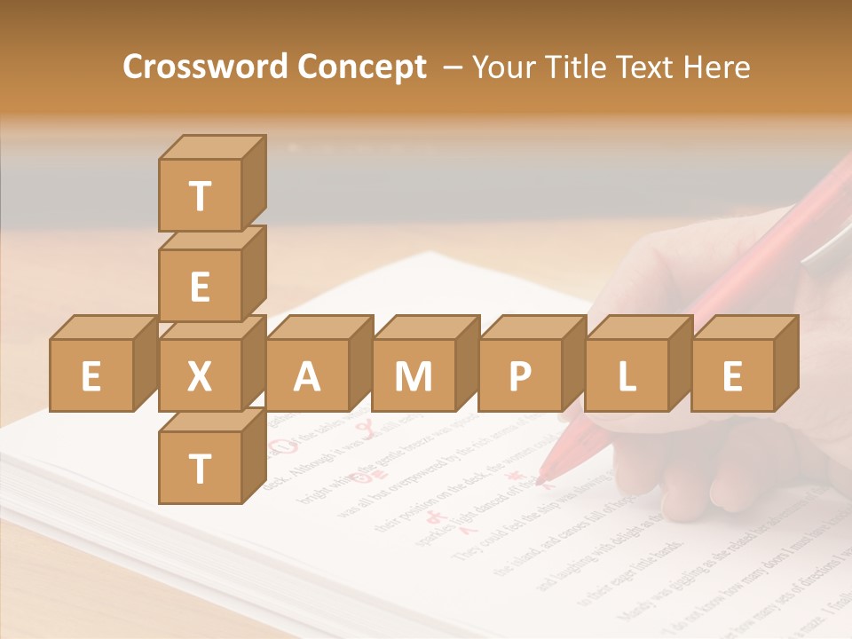 Write Text Work PowerPoint Template