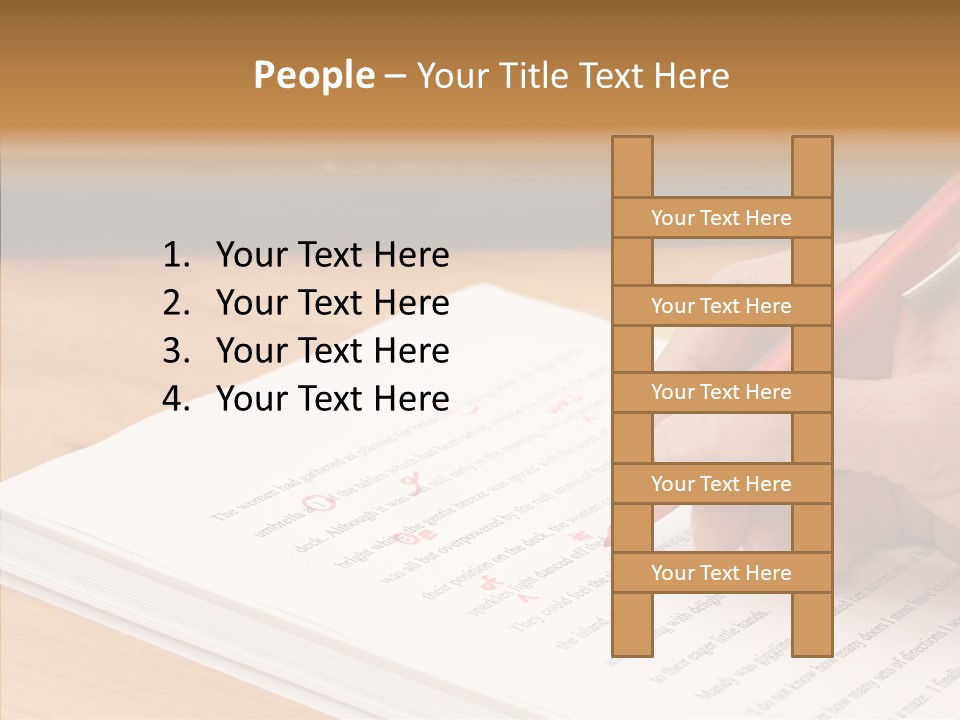 Write Text Work PowerPoint Template