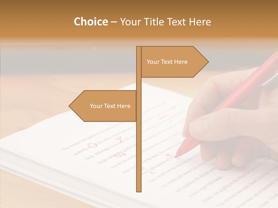 Write Text Work PowerPoint Template