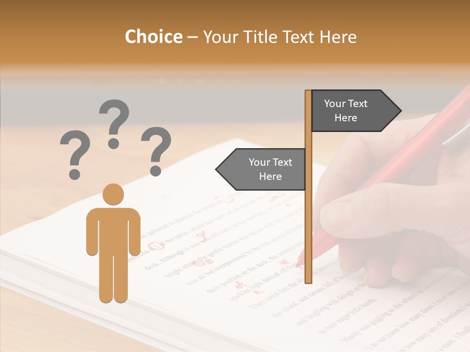 Write Text Work PowerPoint Template