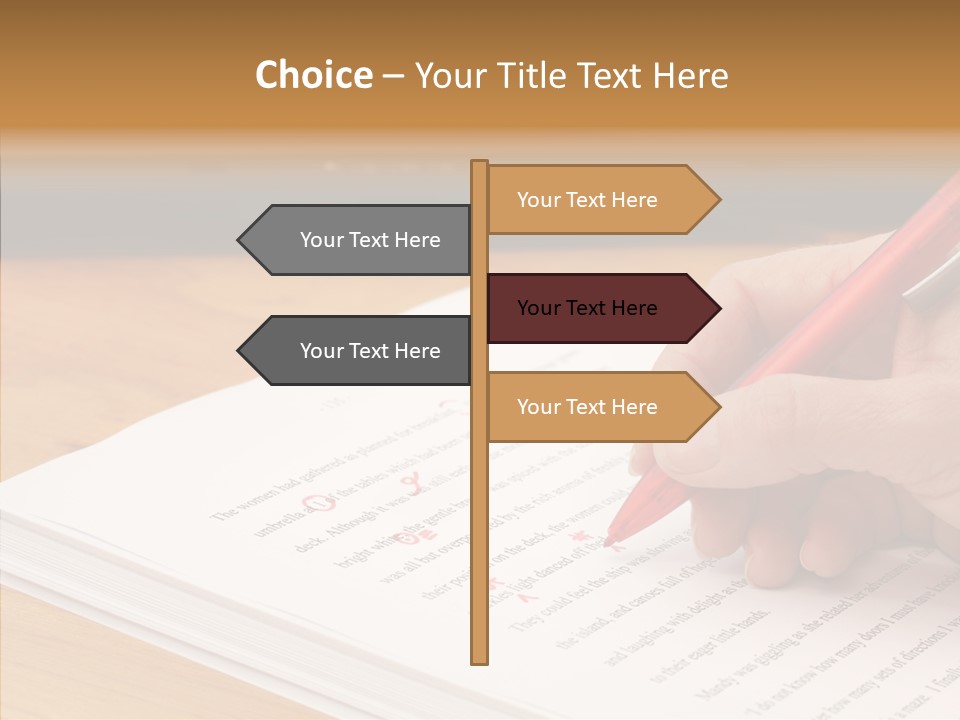 Write Text Work PowerPoint Template