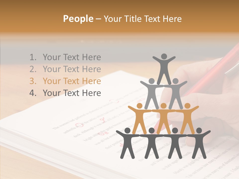 Write Text Work PowerPoint Template
