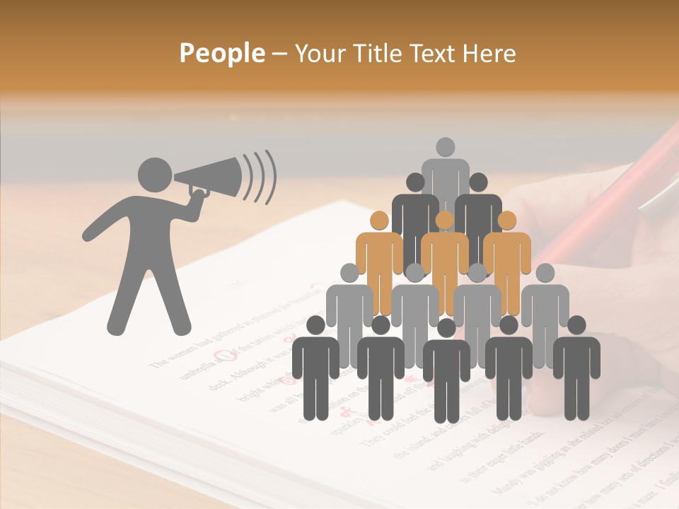 Write Text Work PowerPoint Template