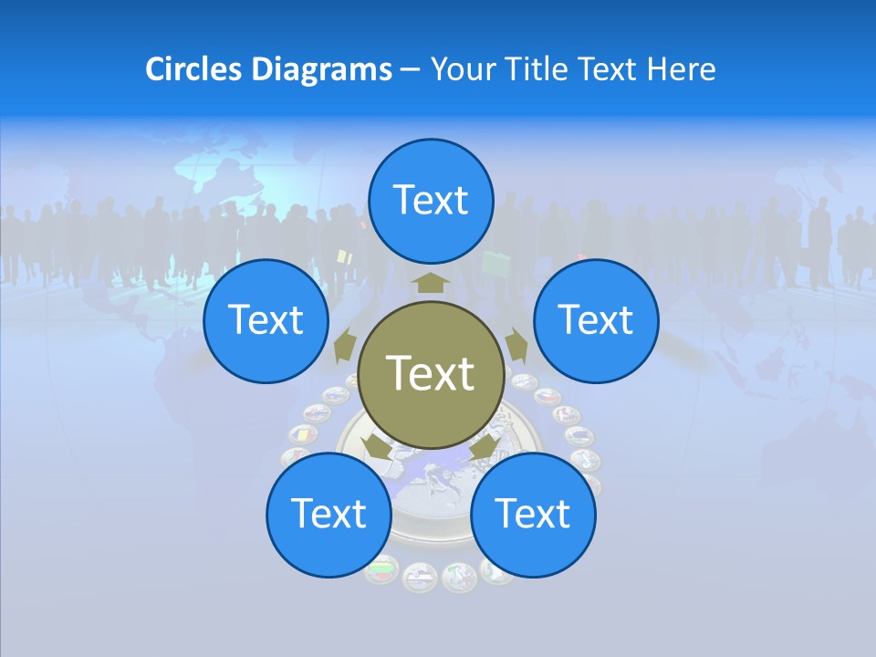 Europe Customer World PowerPoint Template