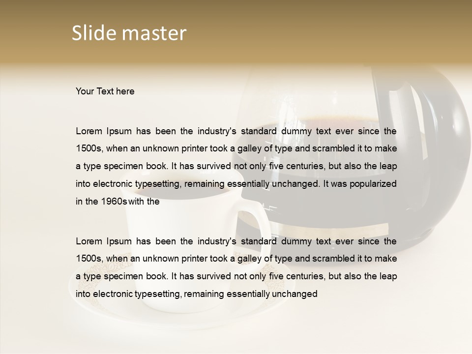 Cup Pot Coffee PowerPoint Template