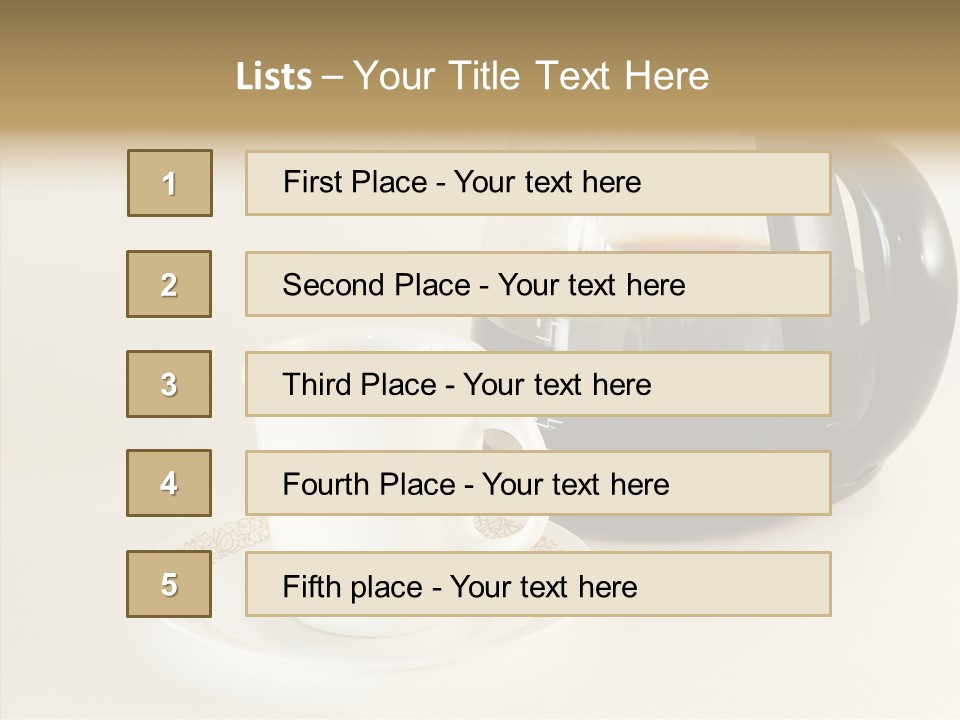 Cup Pot Coffee PowerPoint Template