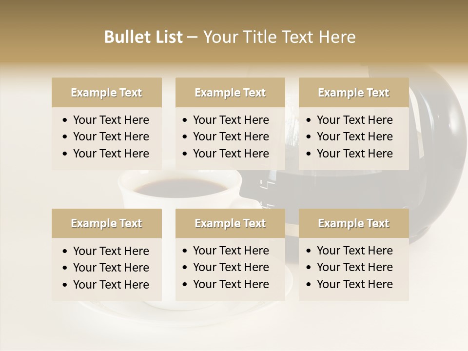 Cup Pot Coffee PowerPoint Template