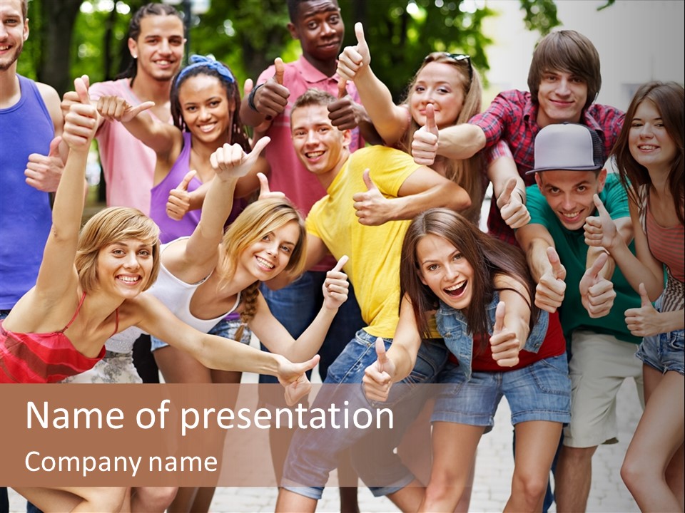 Friend Tree Group PowerPoint Template