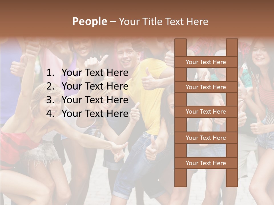 Friend Tree Group PowerPoint Template