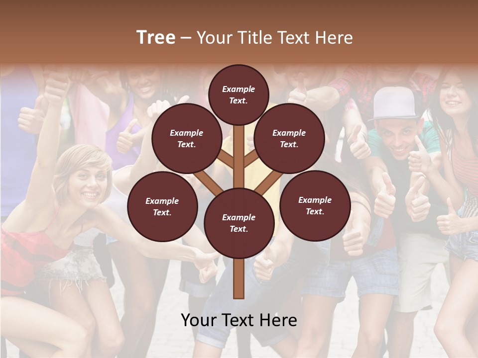 Friend Tree Group PowerPoint Template