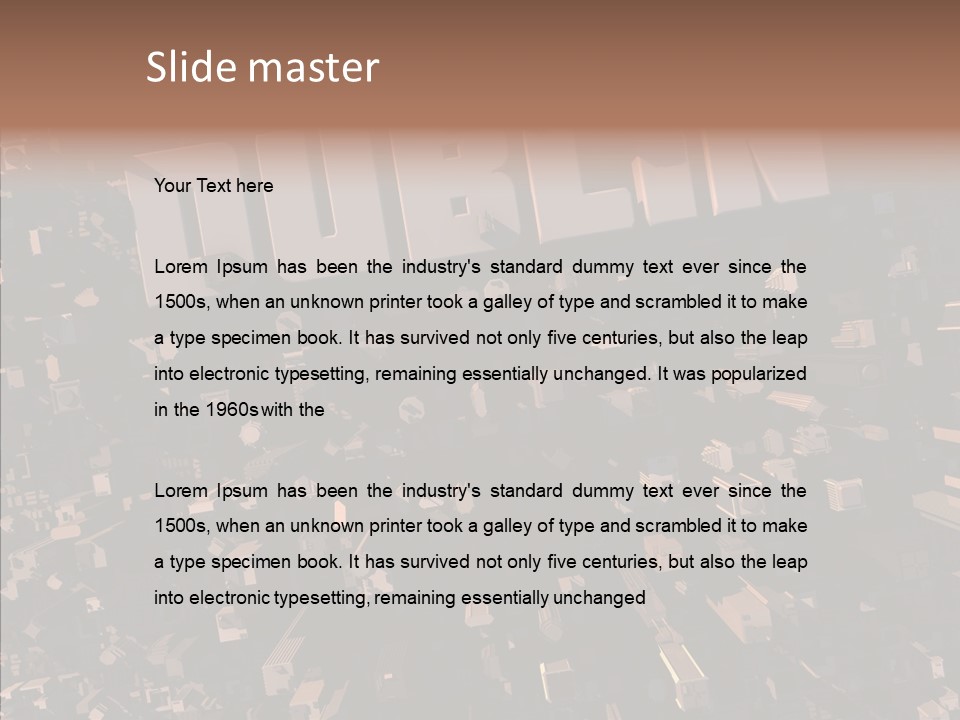 Town Planning Render Urban Development PowerPoint Template