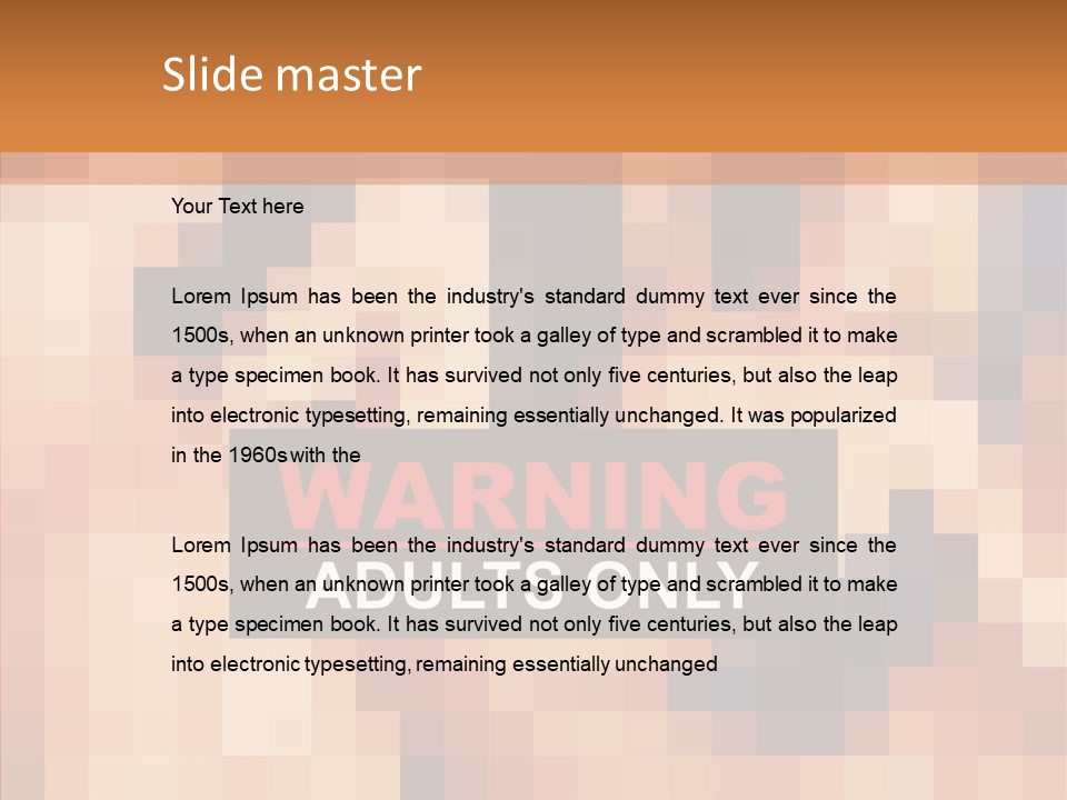 Xxx Lust Ery PowerPoint Template