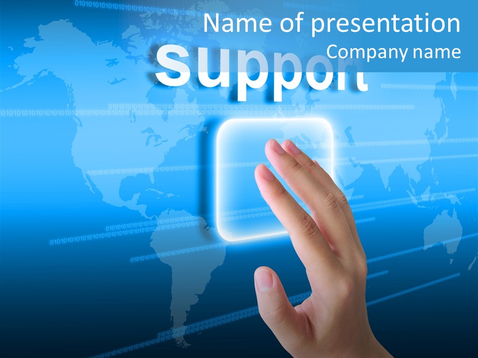 Message Post Hand PowerPoint Template