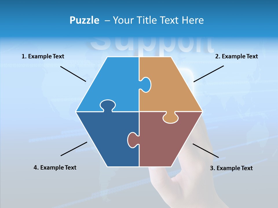 Message Post Hand PowerPoint Template