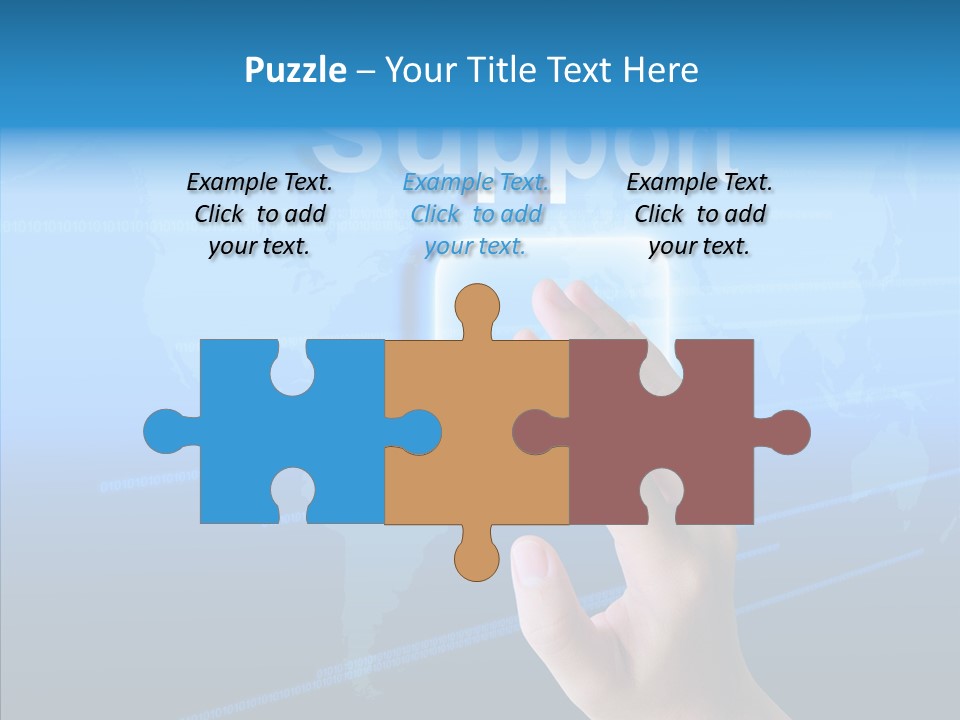 Message Post Hand PowerPoint Template