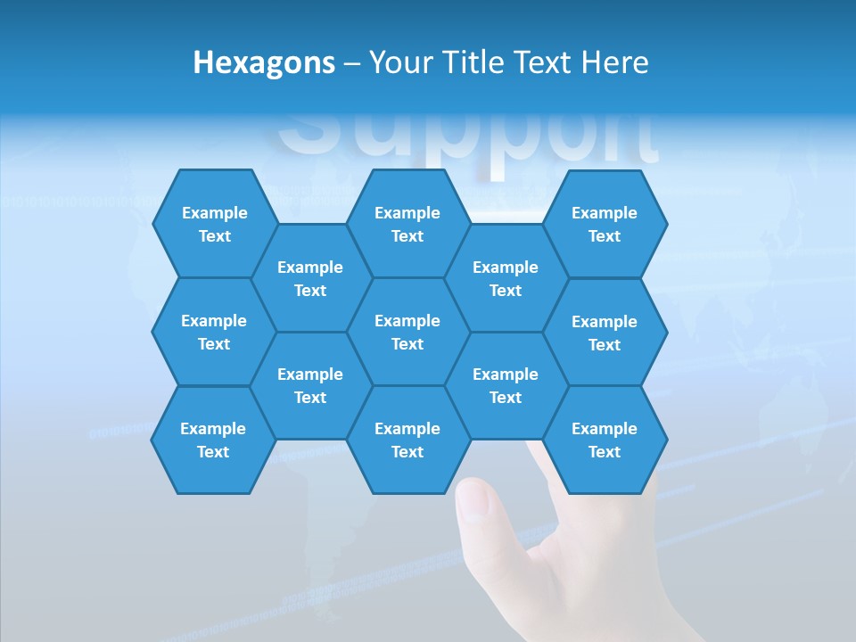 Message Post Hand PowerPoint Template