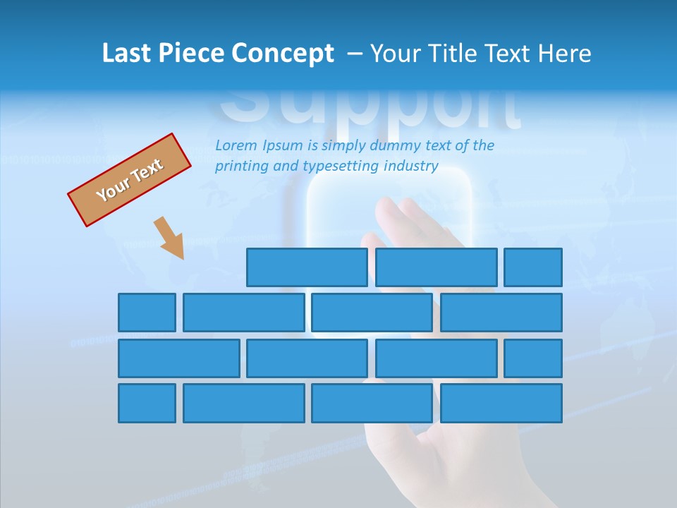Message Post Hand PowerPoint Template