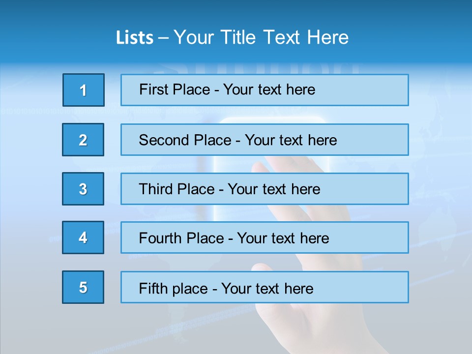 Message Post Hand PowerPoint Template