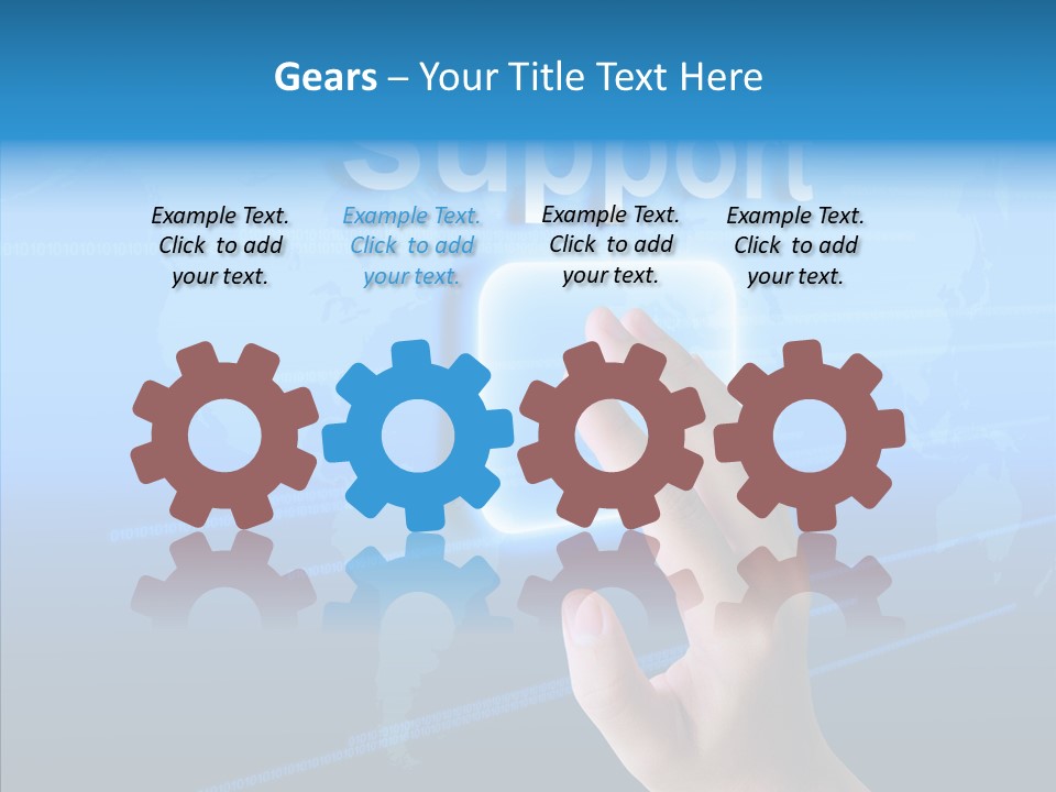 Message Post Hand PowerPoint Template