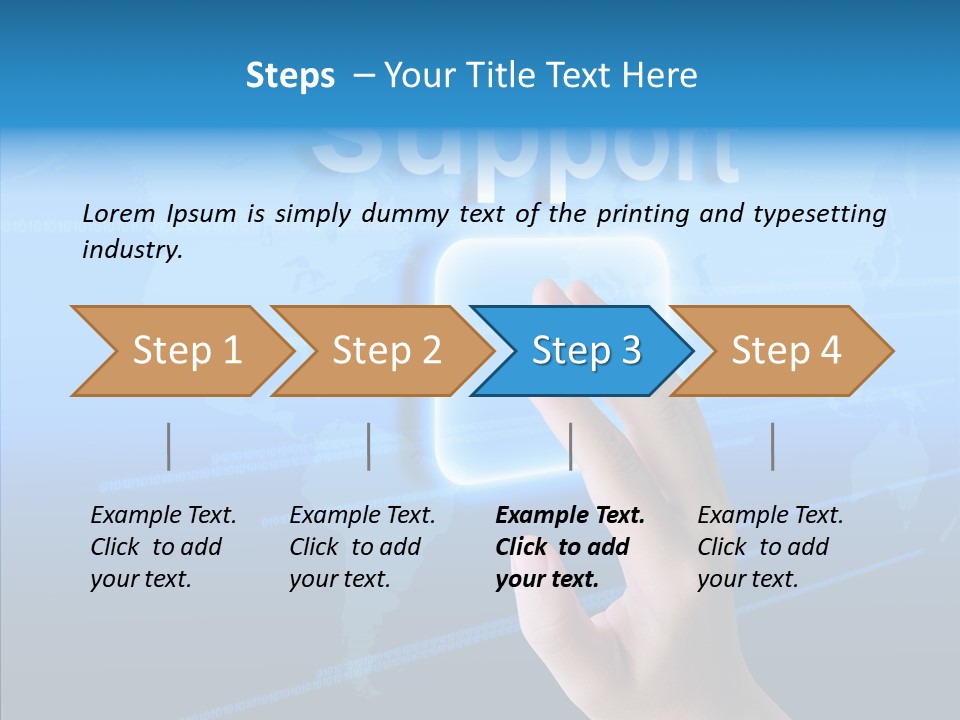 Message Post Hand PowerPoint Template
