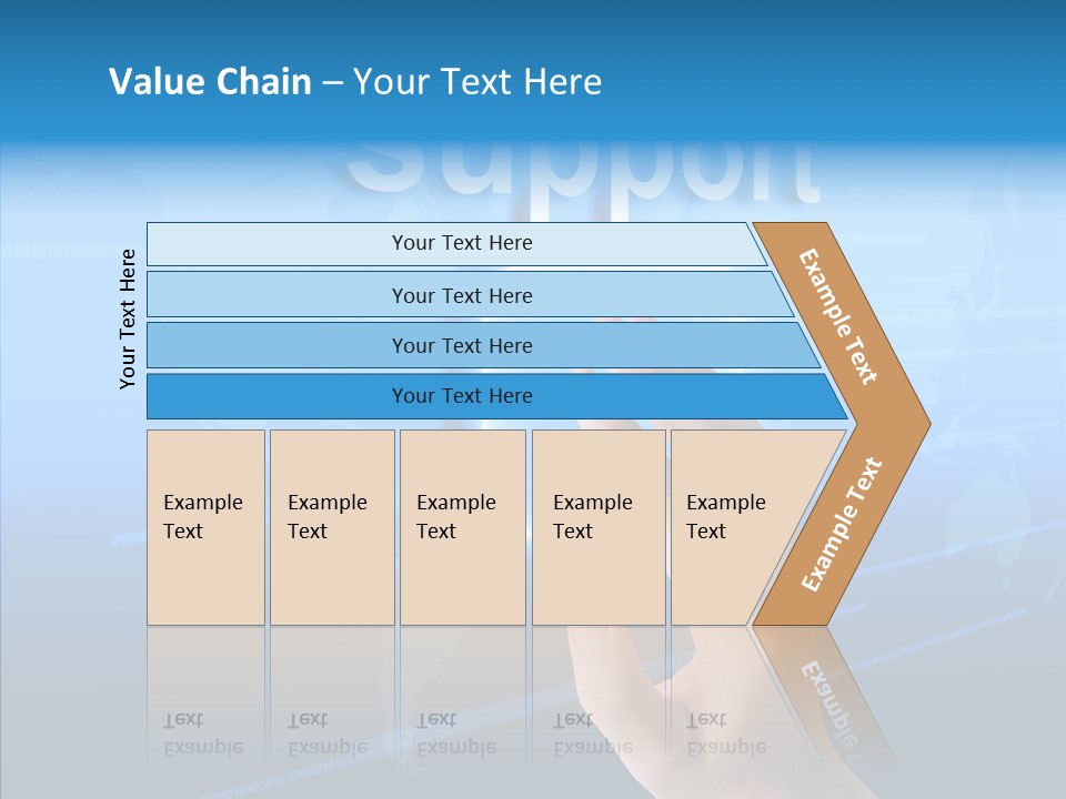 Message Post Hand PowerPoint Template