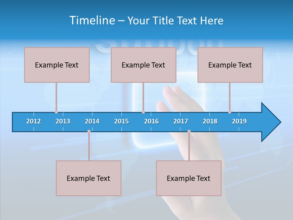 Message Post Hand PowerPoint Template