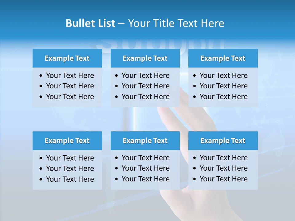 Message Post Hand PowerPoint Template