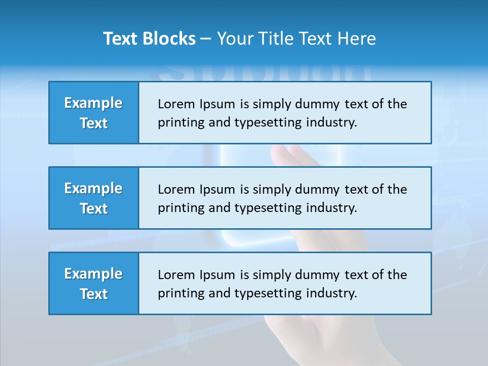 Message Post Hand PowerPoint Template