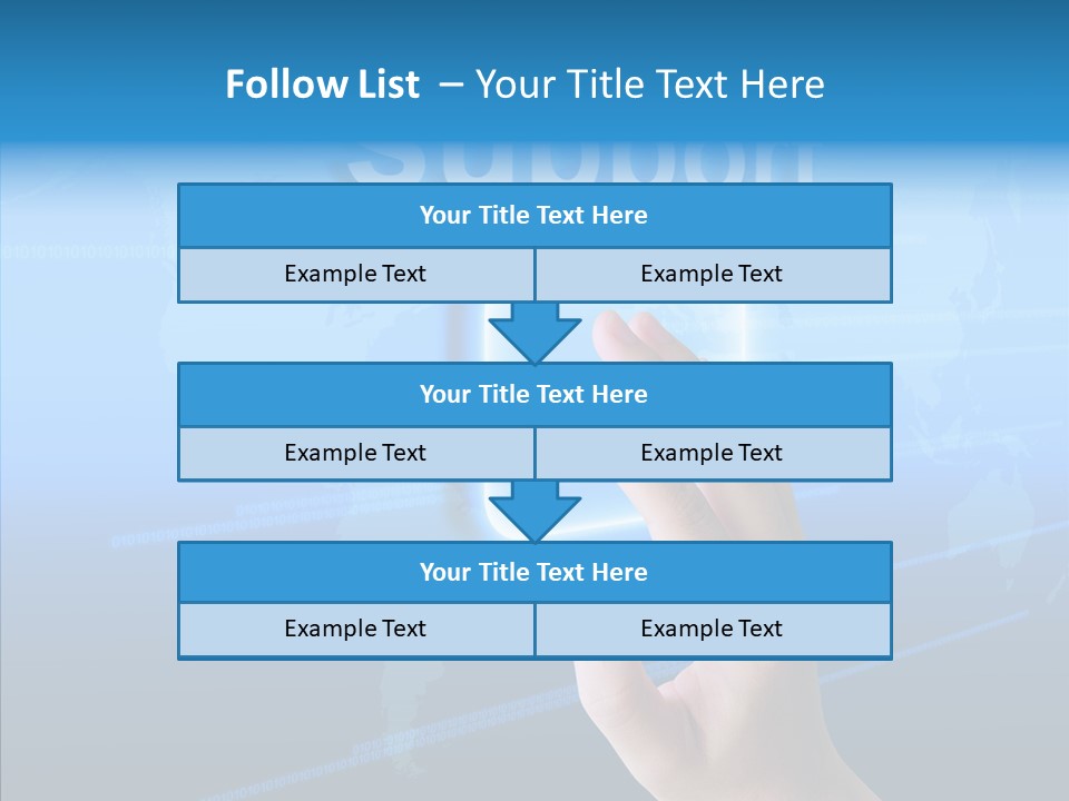 Message Post Hand PowerPoint Template