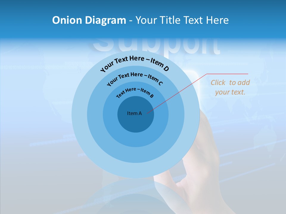 Message Post Hand PowerPoint Template