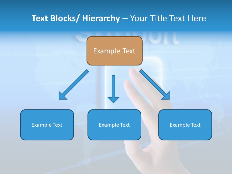 Message Post Hand PowerPoint Template