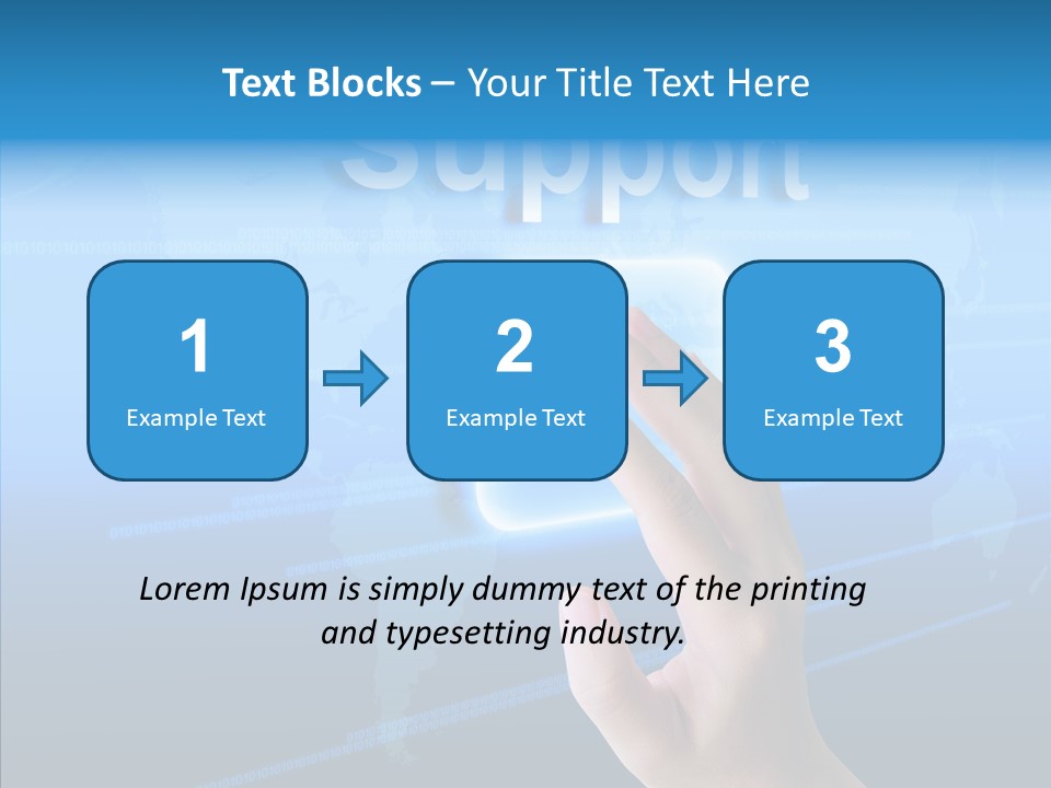 Message Post Hand PowerPoint Template