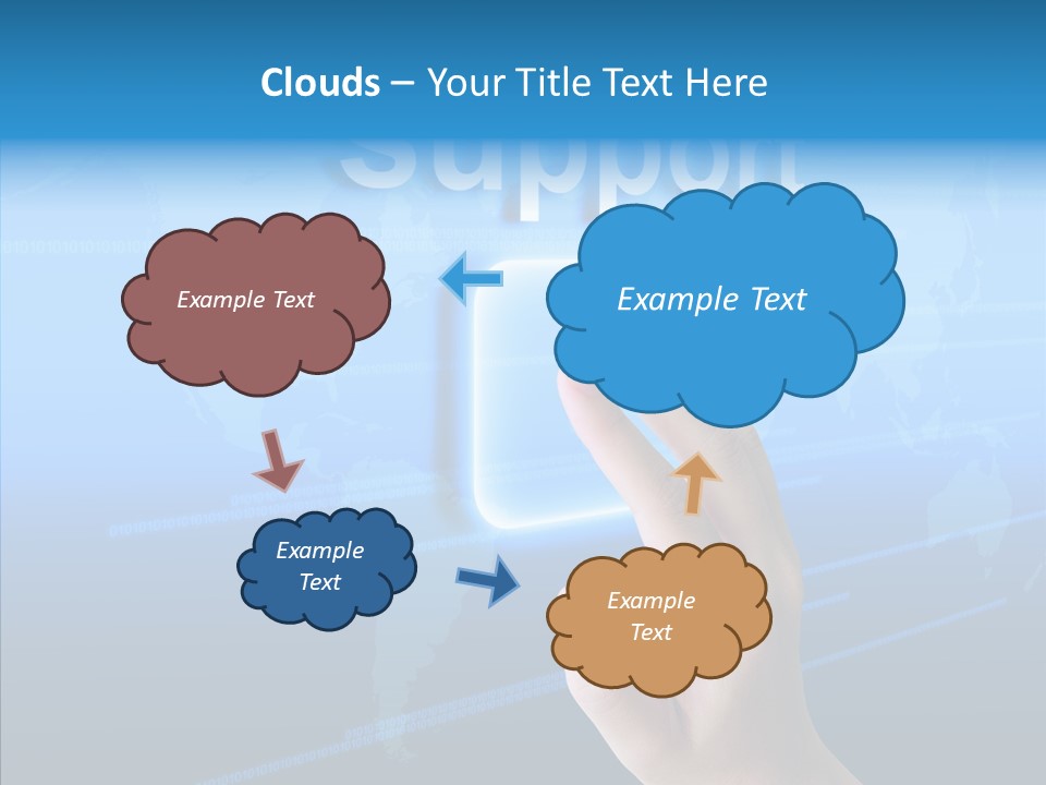Message Post Hand PowerPoint Template