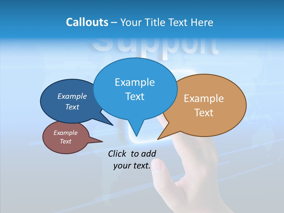 Message Post Hand PowerPoint Template