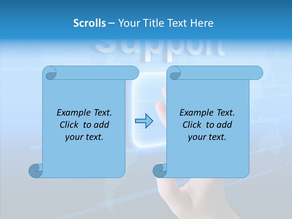 Message Post Hand PowerPoint Template