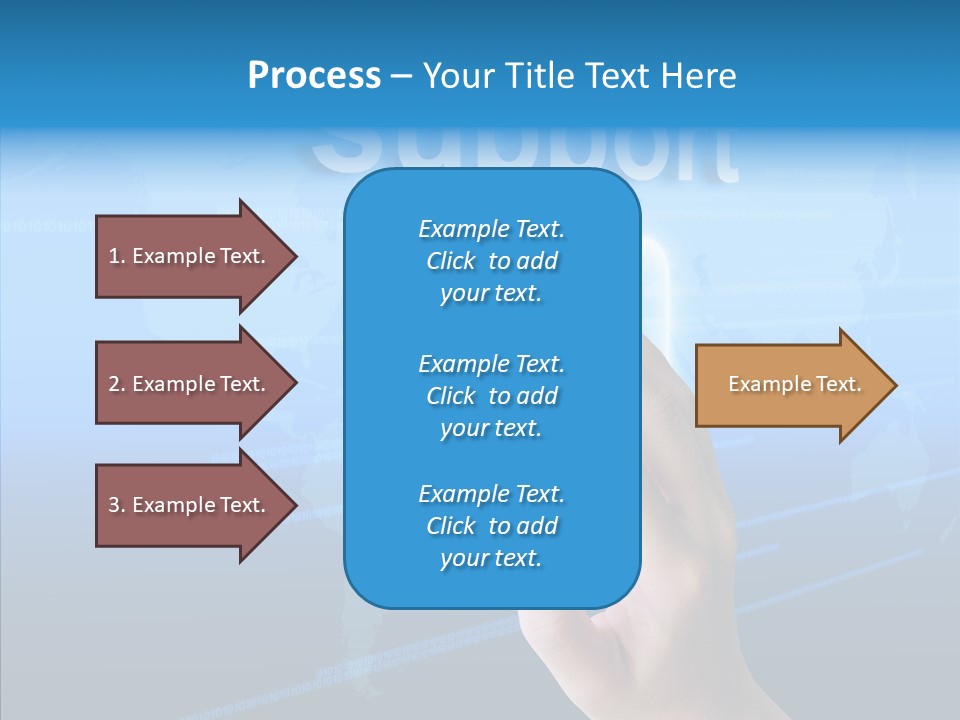 Message Post Hand PowerPoint Template
